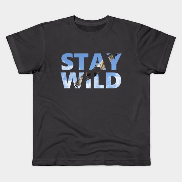 Stay Wild - Hawk - Positive Mindset Kids T-Shirt by Creation247